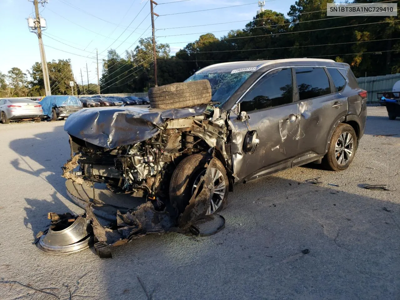 2022 Nissan Rogue Sv VIN: 5N1BT3BA1NC729410 Lot: 79059244