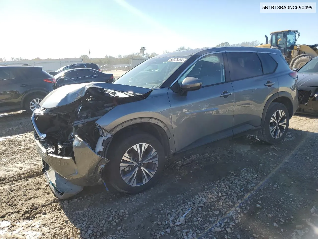 2022 Nissan Rogue Sv VIN: 5N1BT3BA0NC690499 Lot: 80078854