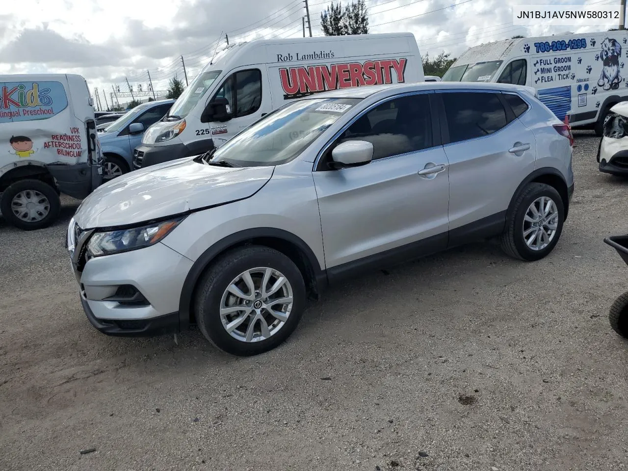 2022 Nissan Rogue Sport S VIN: JN1BJ1AV5NW580312 Lot: 80205184