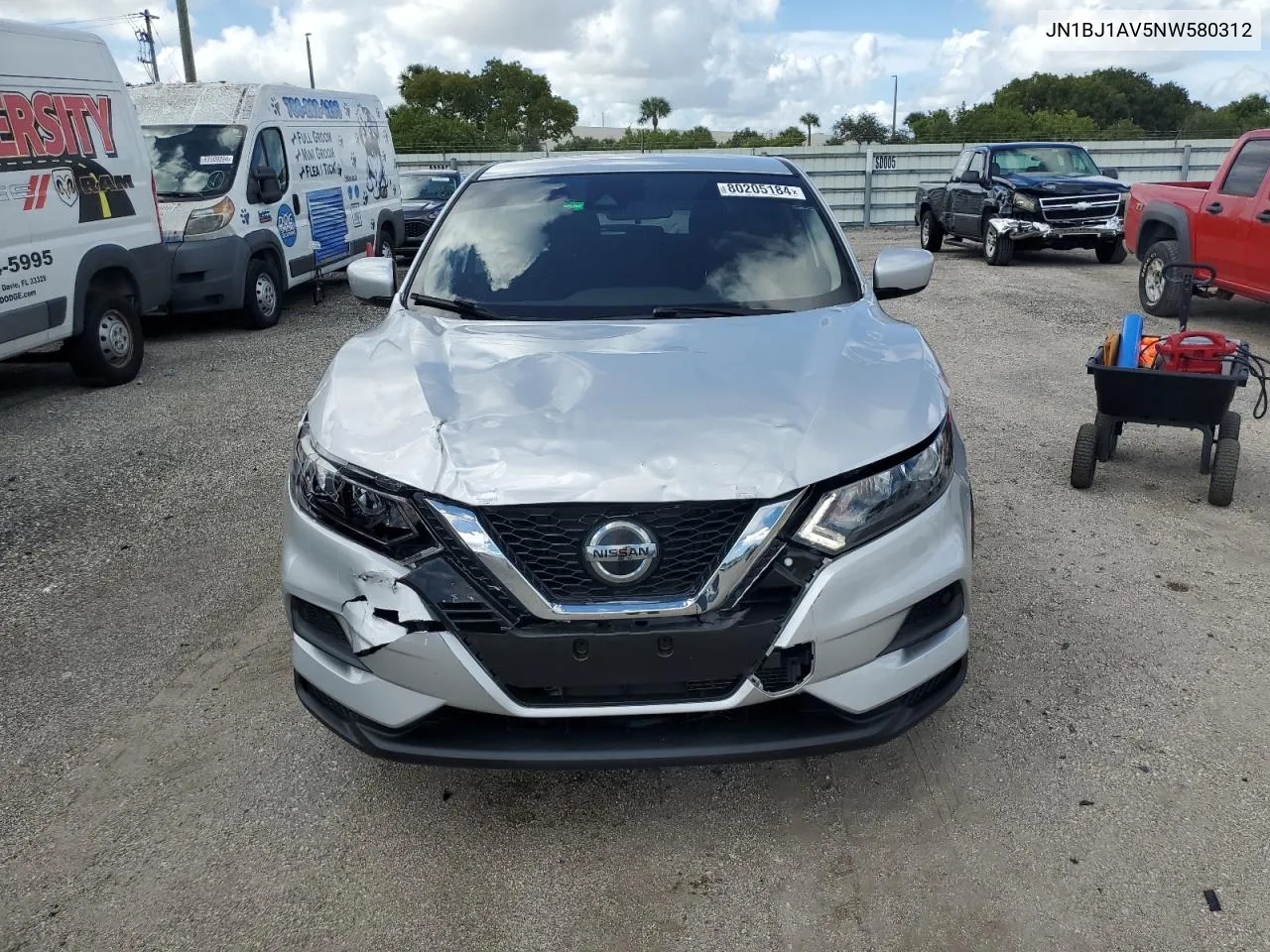 2022 Nissan Rogue Sport S VIN: JN1BJ1AV5NW580312 Lot: 80205184