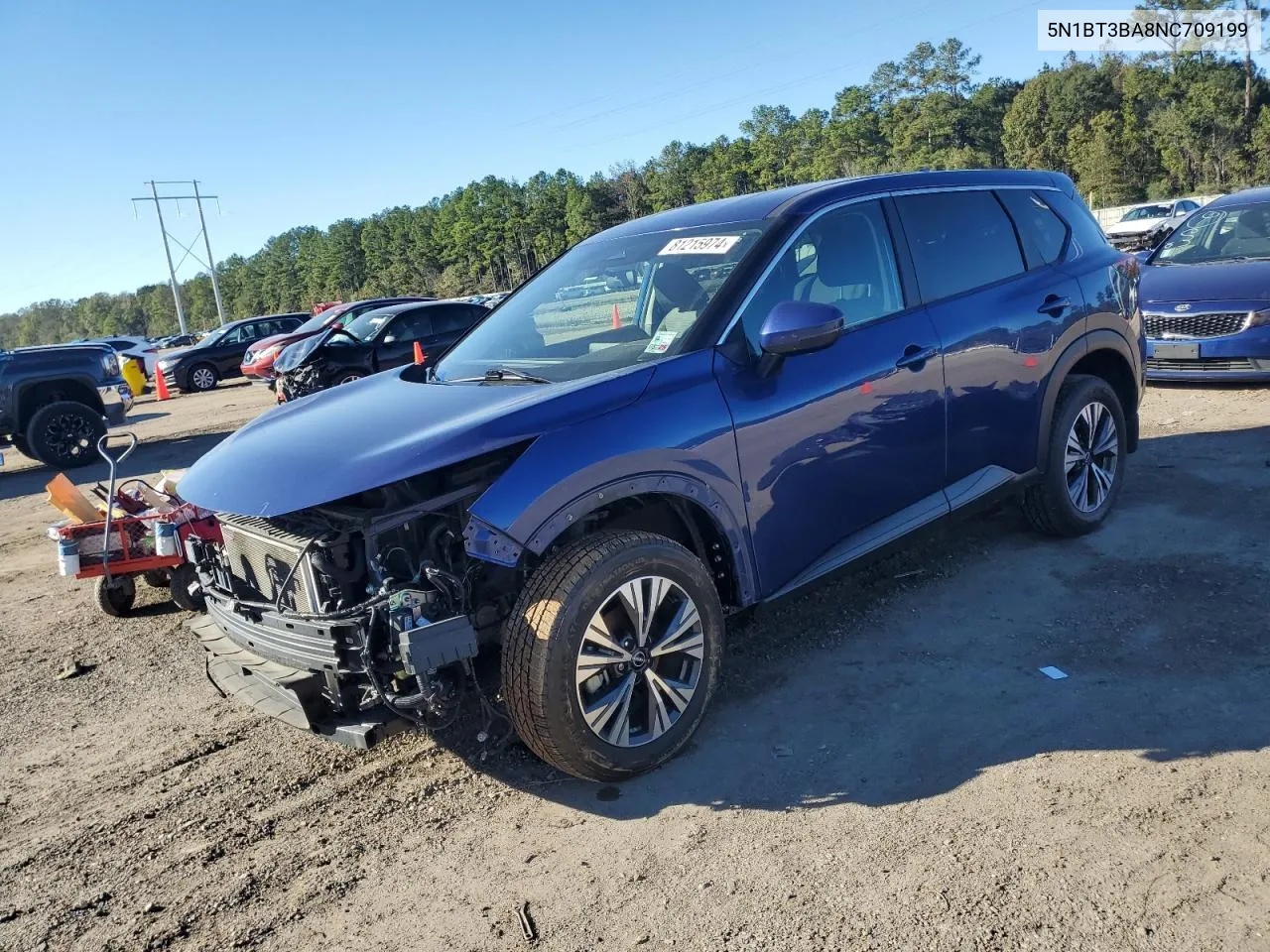 2022 Nissan Rogue Sv VIN: 5N1BT3BA8NC709199 Lot: 81215974