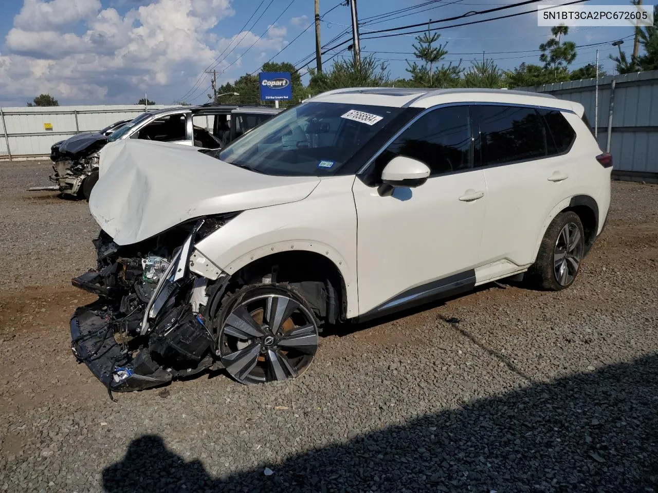 2023 Nissan Rogue Sl VIN: 5N1BT3CA2PC672605 Lot: 67658584