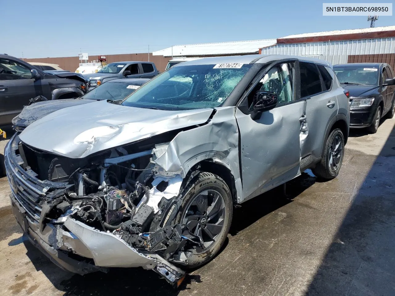 2024 Nissan Rogue Sv VIN: 5N1BT3BA0RC698950 Lot: 61007044