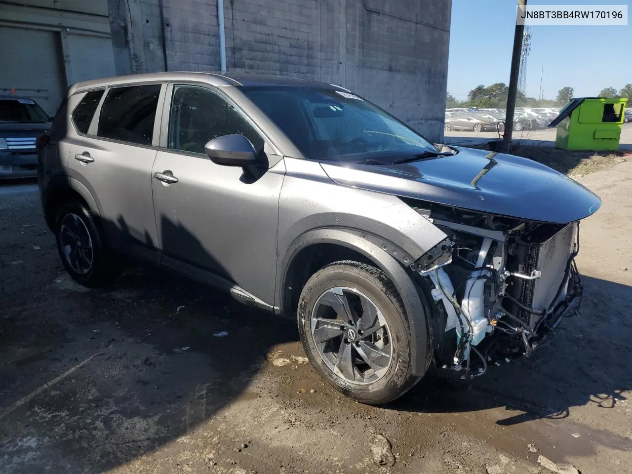 2024 Nissan Rogue Sv VIN: JN8BT3BB4RW170196 Lot: 75054924