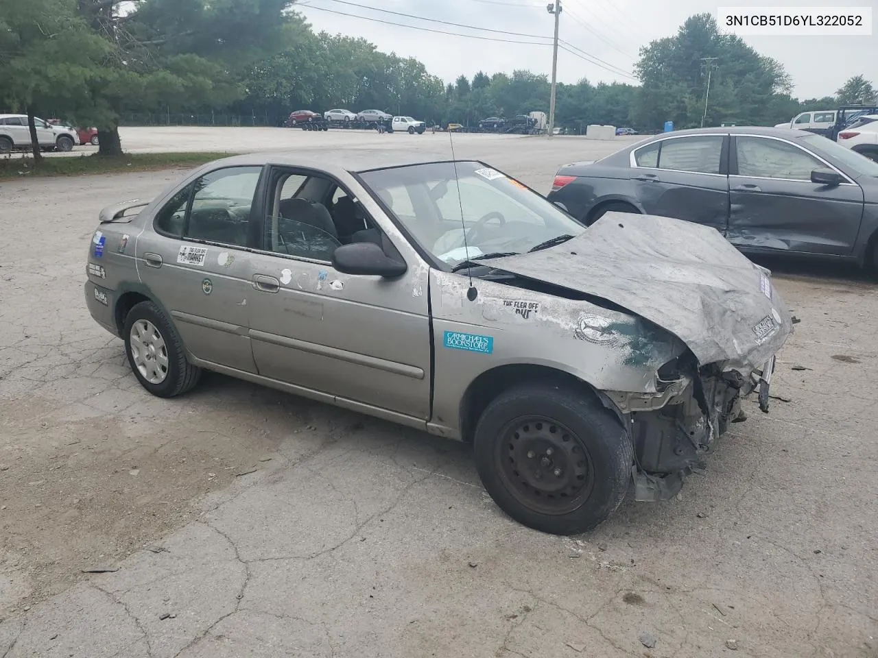 2000 Nissan Sentra Base VIN: 3N1CB51D6YL322052 Lot: 60495584