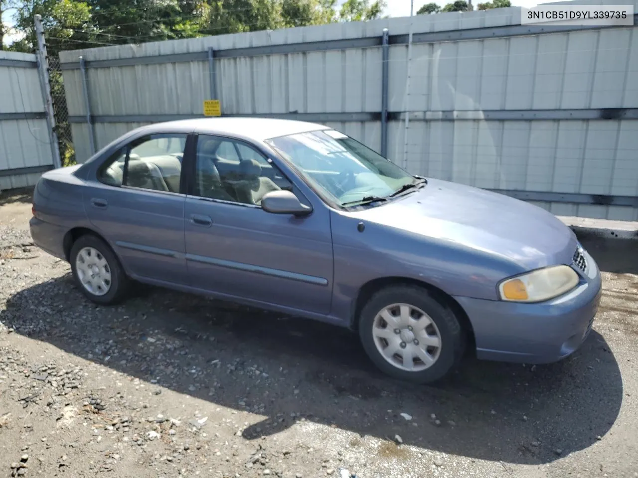 2000 Nissan Sentra Base VIN: 3N1CB51D9YL339735 Lot: 64820204