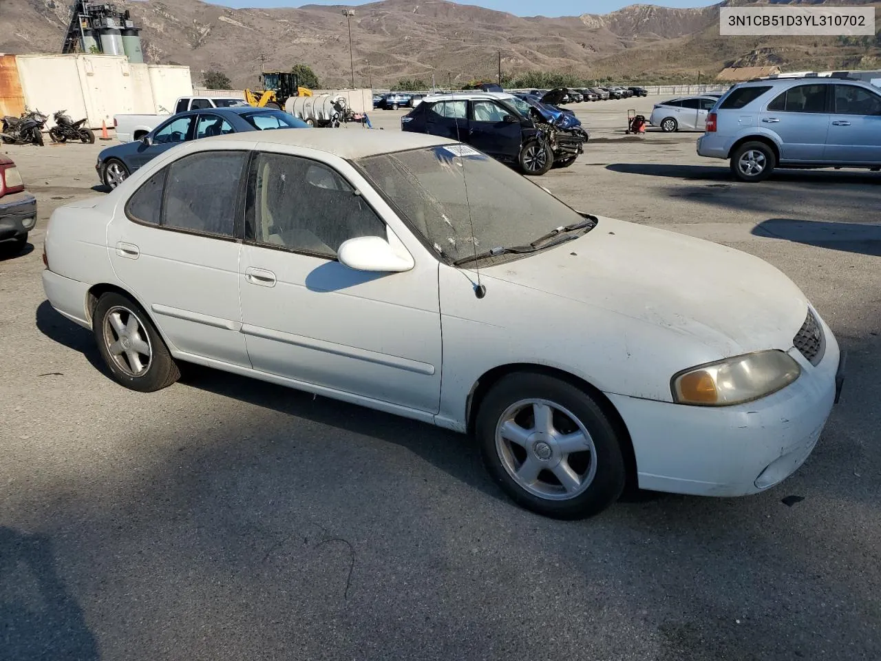 2000 Nissan Sentra Base VIN: 3N1CB51D3YL310702 Lot: 73896914