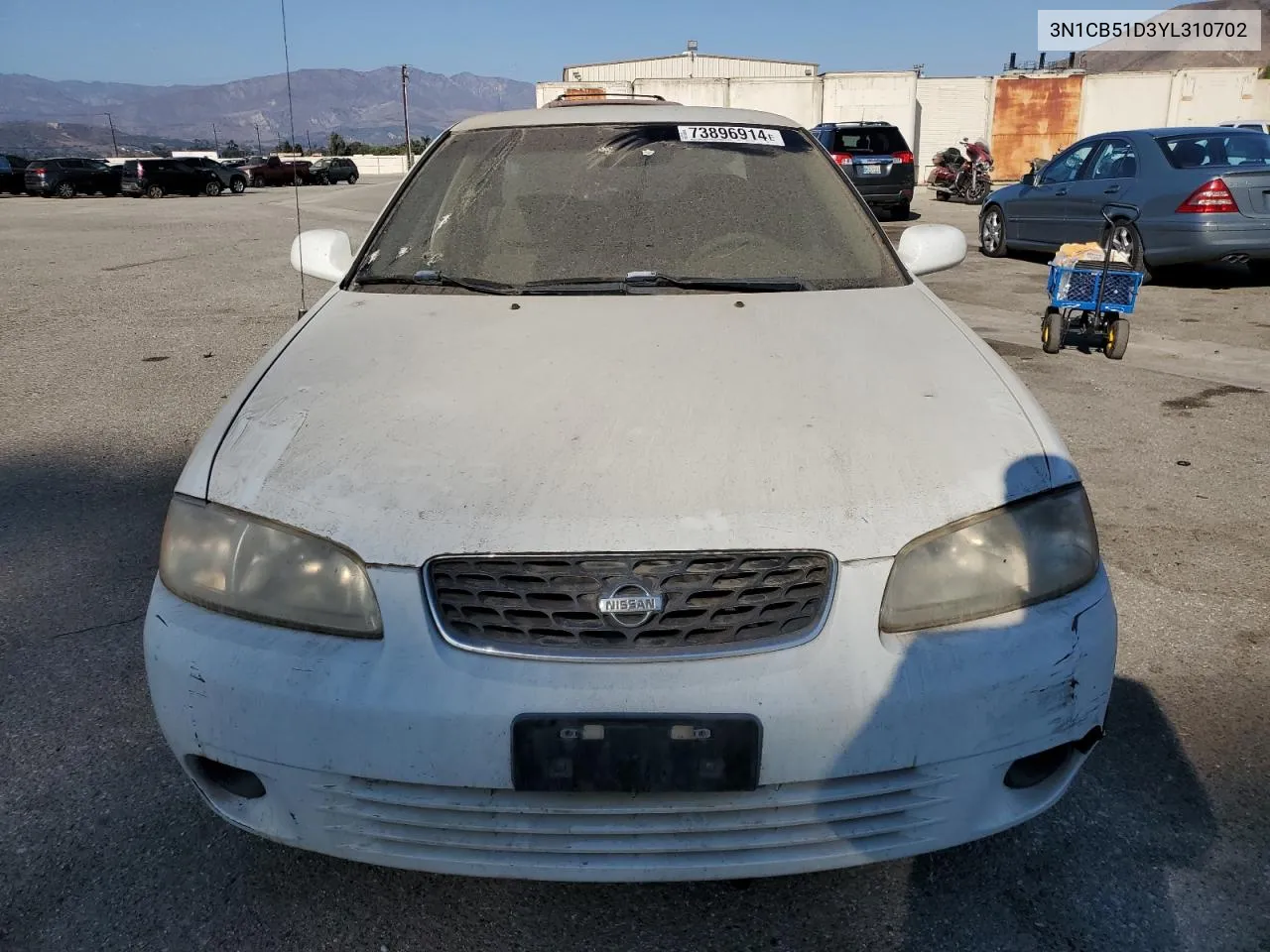 2000 Nissan Sentra Base VIN: 3N1CB51D3YL310702 Lot: 73896914