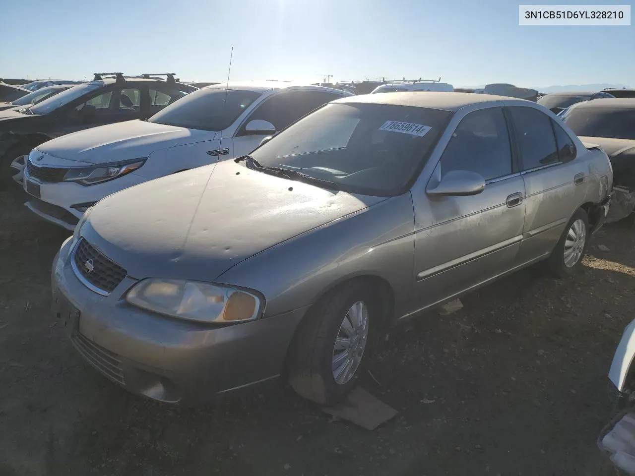 2000 Nissan Sentra Base VIN: 3N1CB51D6YL328210 Lot: 78659614