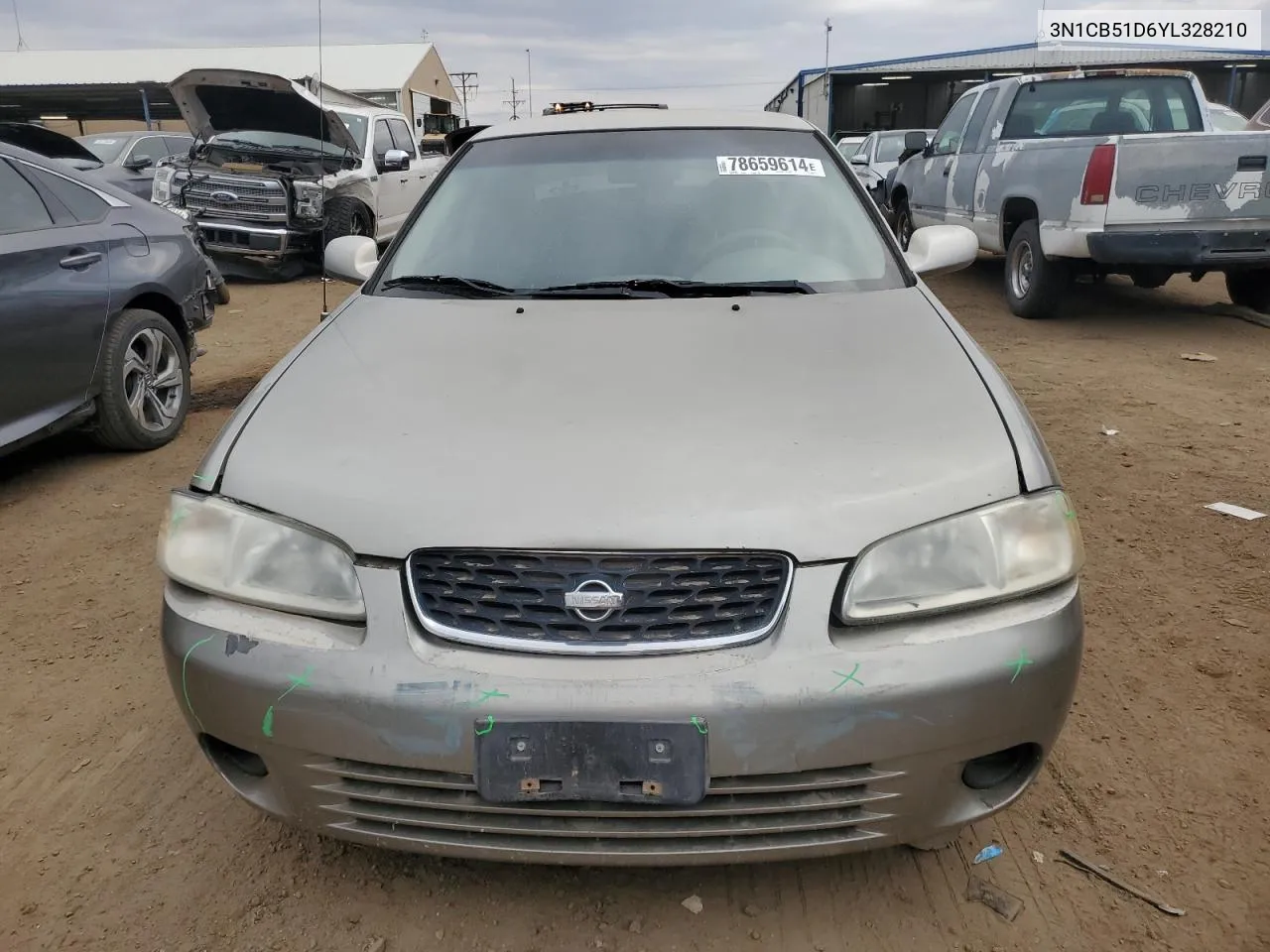 2000 Nissan Sentra Base VIN: 3N1CB51D6YL328210 Lot: 78659614