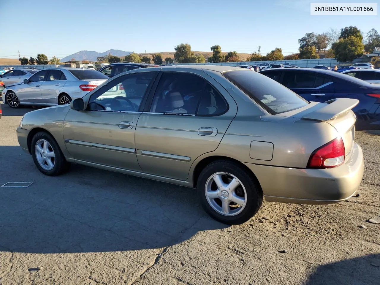 2000 Nissan Sentra Se VIN: 3N1BB51A1YL001666 Lot: 78888954