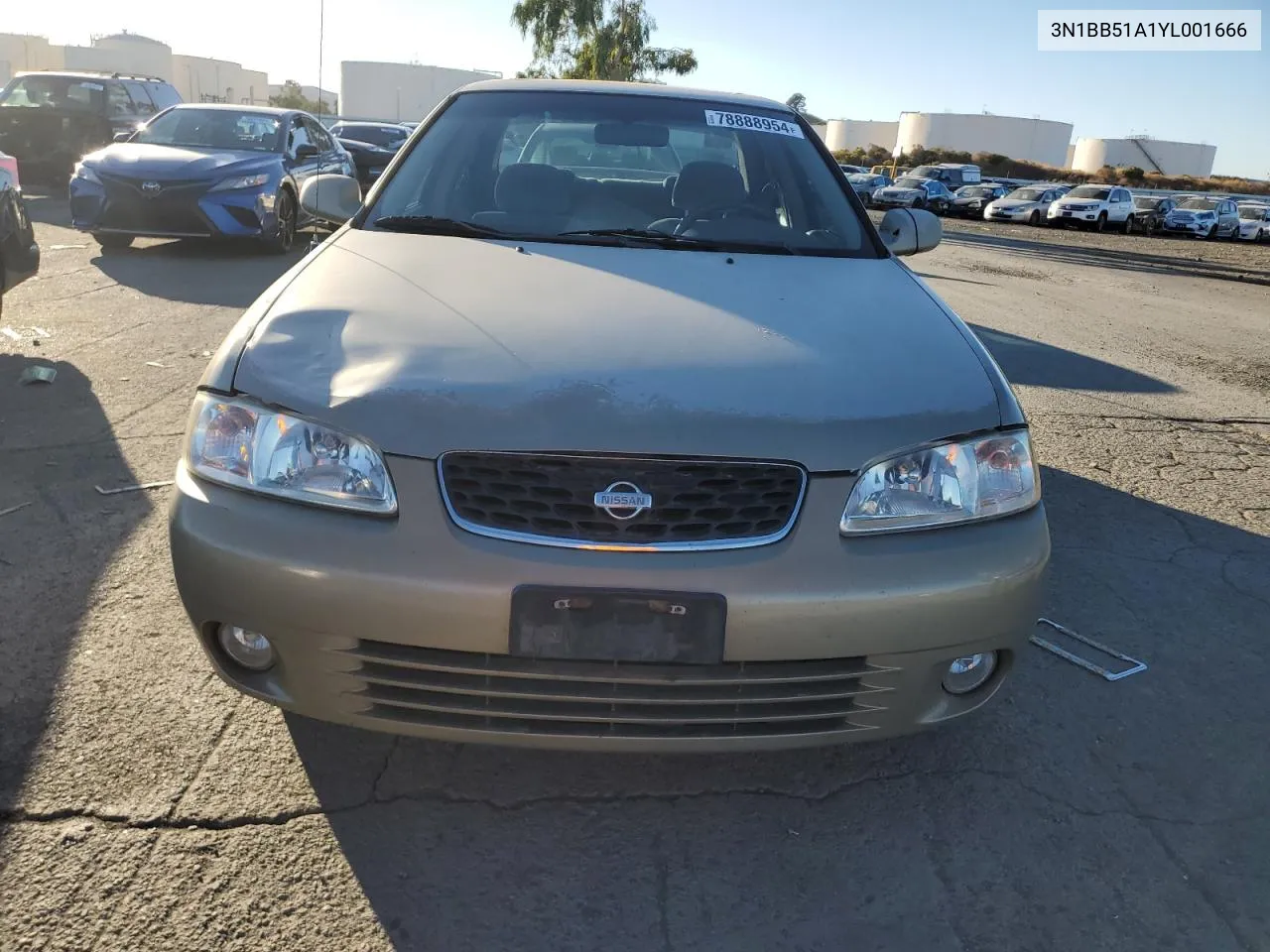 2000 Nissan Sentra Se VIN: 3N1BB51A1YL001666 Lot: 78888954