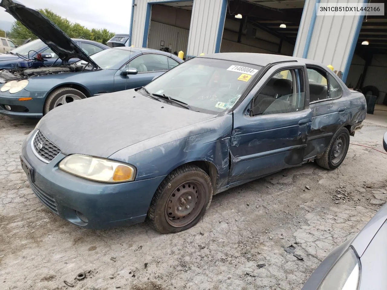 2001 Nissan Sentra Xe VIN: 3N1CB51DX1L442166 Lot: 71488084