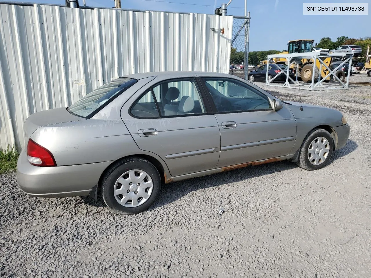 2001 Nissan Sentra Xe VIN: 3N1CB51D11L498738 Lot: 72020064