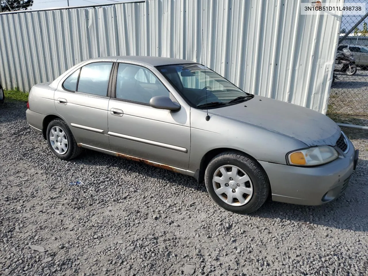 2001 Nissan Sentra Xe VIN: 3N1CB51D11L498738 Lot: 72020064