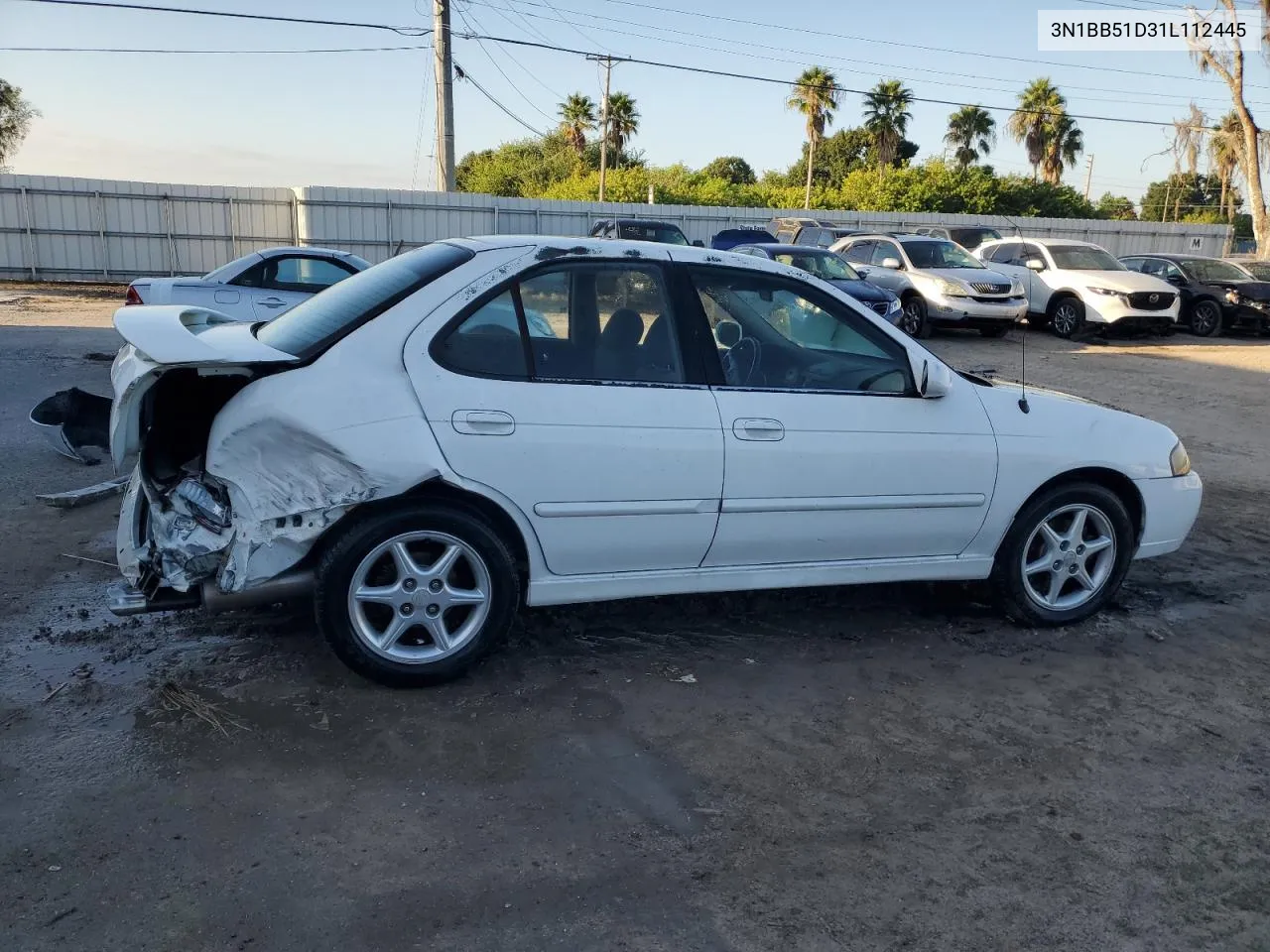 2001 Nissan Sentra Se VIN: 3N1BB51D31L112445 Lot: 72809334