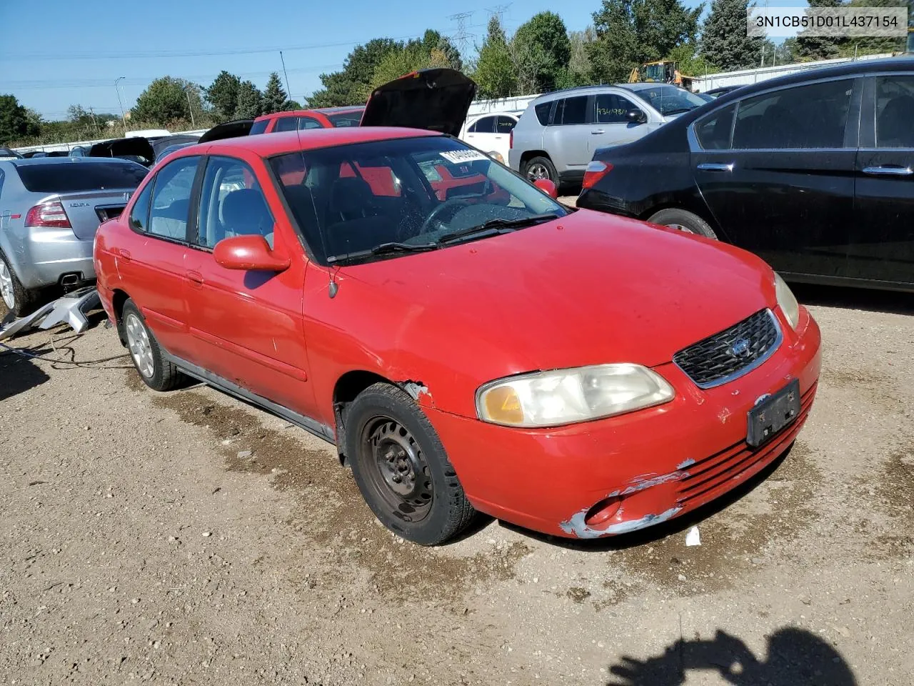 2001 Nissan Sentra Xe VIN: 3N1CB51D01L437154 Lot: 73409854