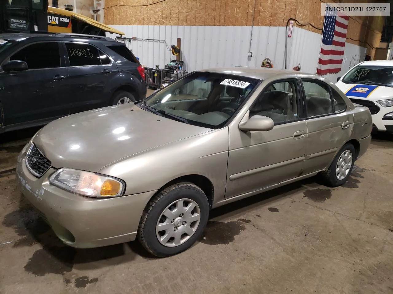 2001 Nissan Sentra Xe VIN: 3N1CB51D21L422767 Lot: 74615524