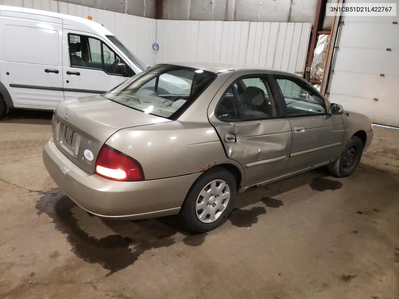 2001 Nissan Sentra Xe VIN: 3N1CB51D21L422767 Lot: 74615524