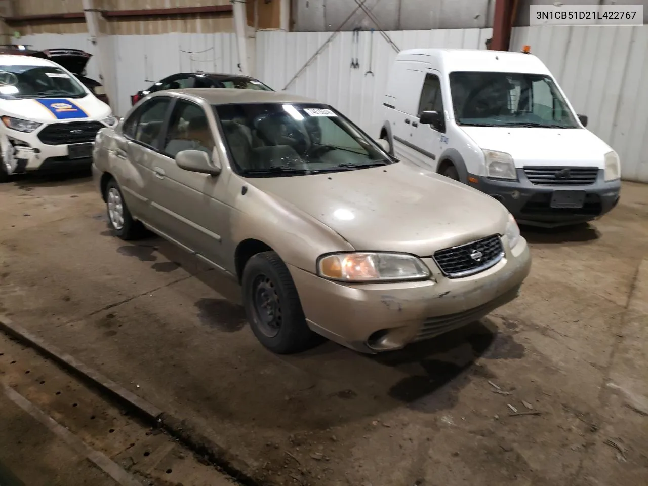 2001 Nissan Sentra Xe VIN: 3N1CB51D21L422767 Lot: 74615524