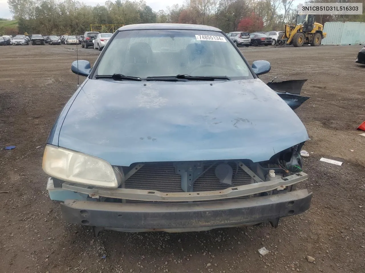 2001 Nissan Sentra Xe VIN: 3N1CB51D31L516303 Lot: 74855134