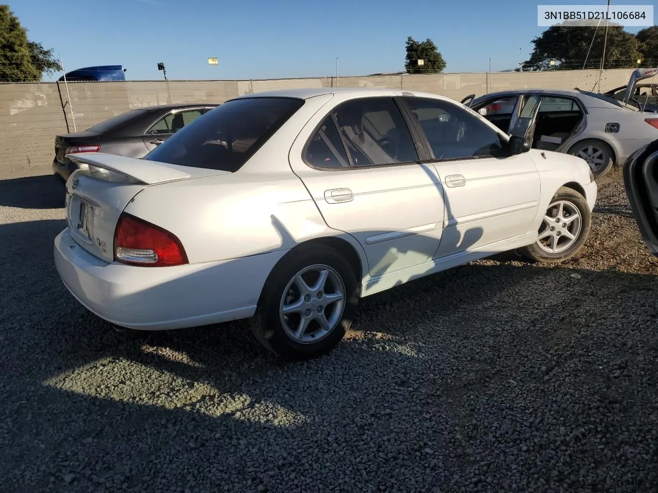 2001 Nissan Sentra Se VIN: 3N1BB51D21L106684 Lot: 77696884