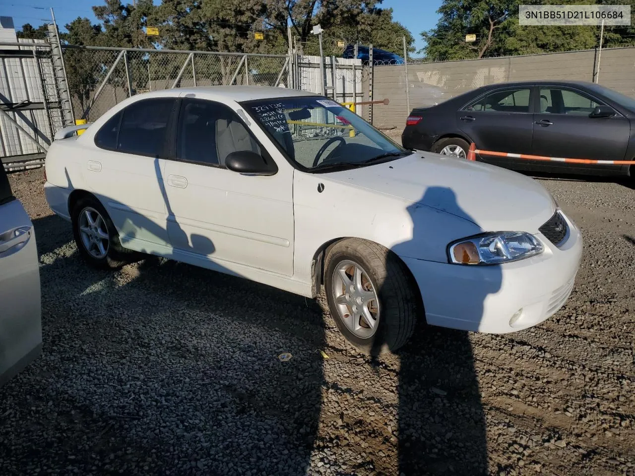 2001 Nissan Sentra Se VIN: 3N1BB51D21L106684 Lot: 77696884