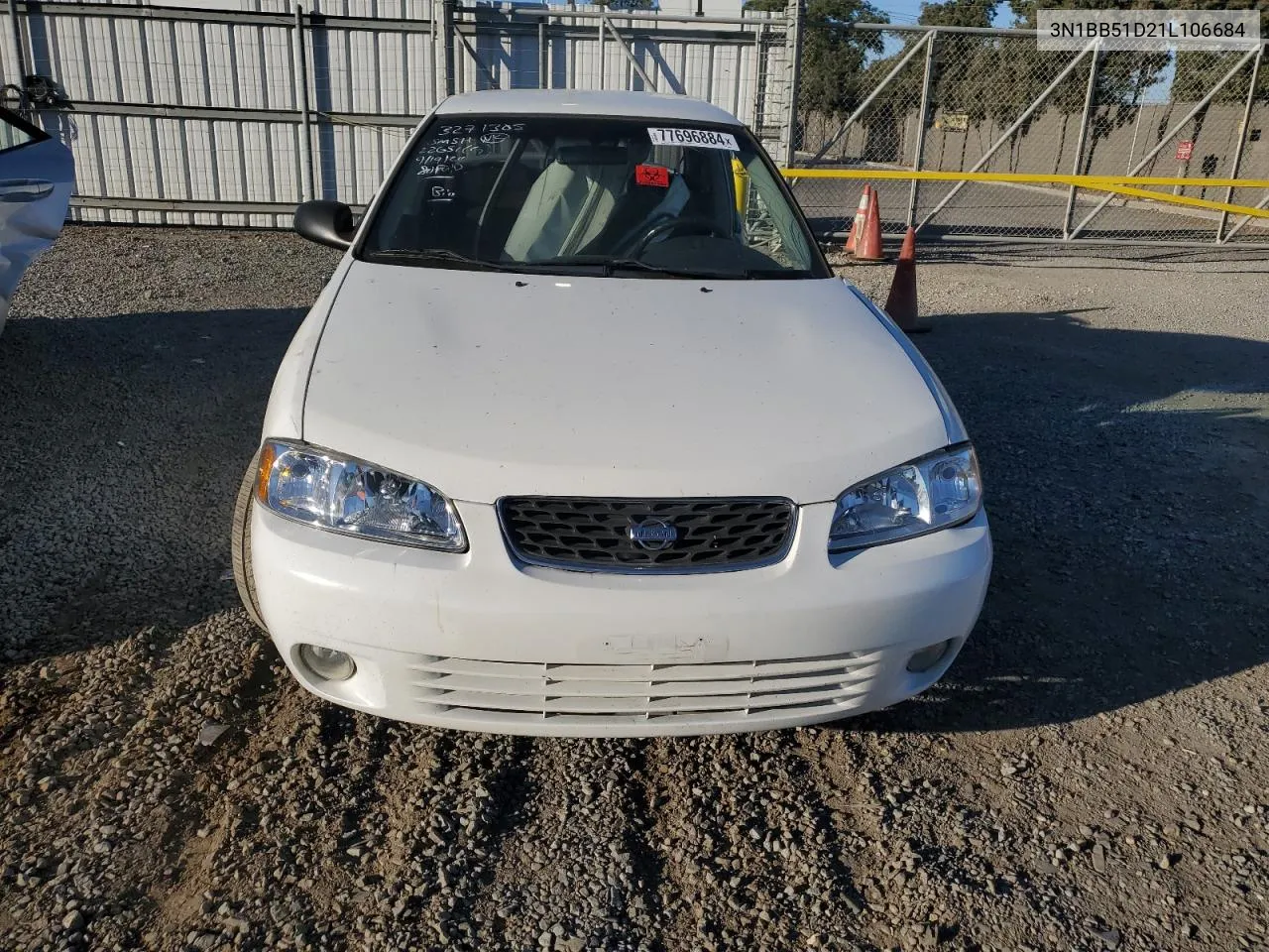 2001 Nissan Sentra Se VIN: 3N1BB51D21L106684 Lot: 77696884