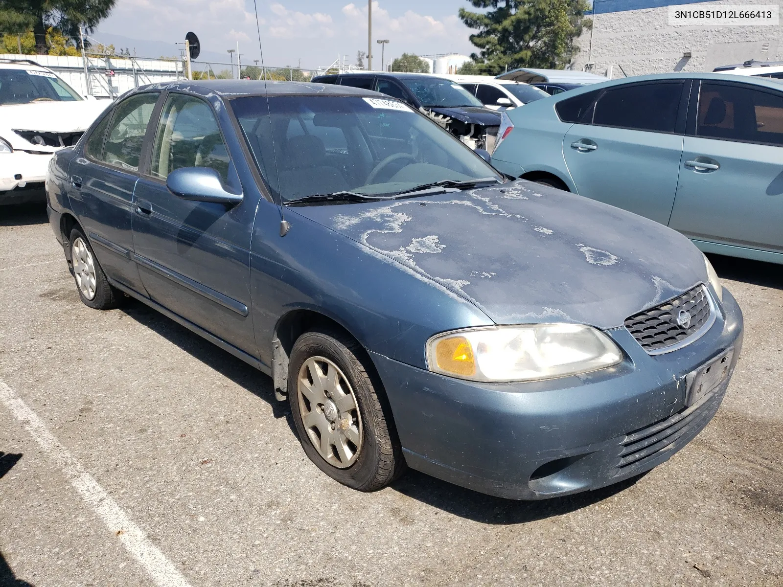 2002 Nissan Sentra Xe VIN: 3N1CB51D12L666413 Lot: 47748634