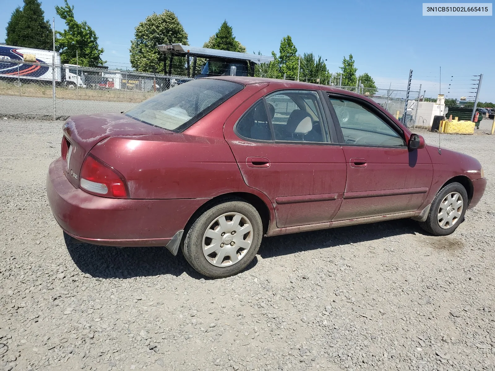 2002 Nissan Sentra Xe VIN: 3N1CB51D02L665415 Lot: 59997474