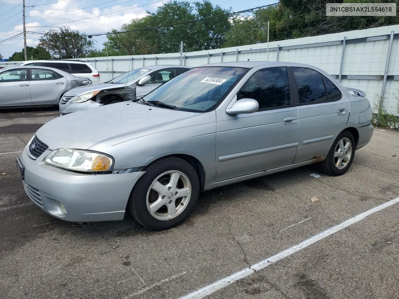 2002 Nissan Sentra Gxe VIN: 3N1CB51AX2L554618 Lot: 62394984