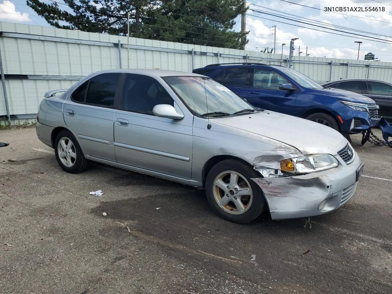 2002 Nissan Sentra Gxe VIN: 3N1CB51AX2L554618 Lot: 62394984