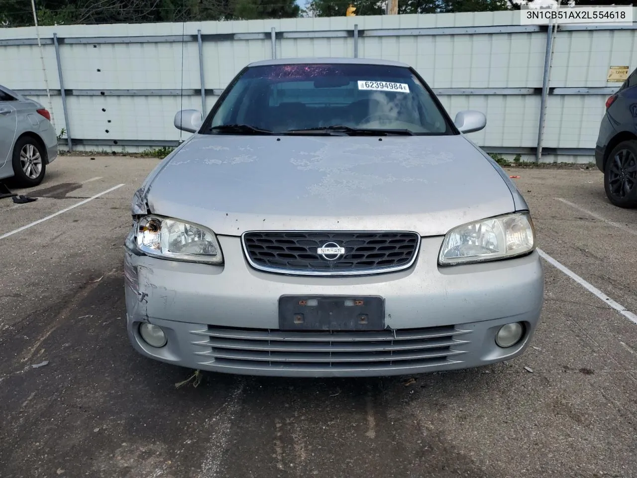 2002 Nissan Sentra Gxe VIN: 3N1CB51AX2L554618 Lot: 62394984