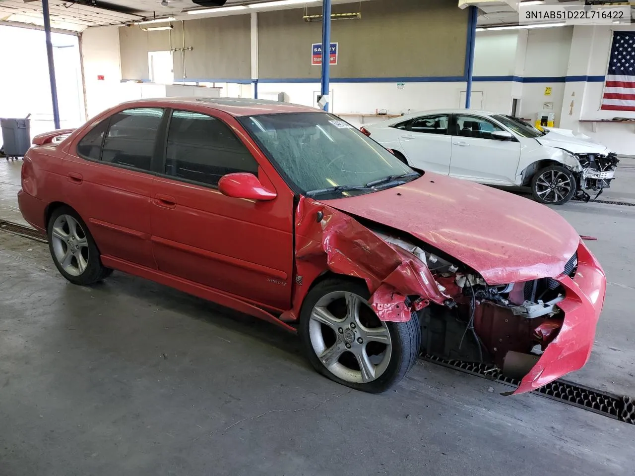 2002 Nissan Sentra Se-R Spec V VIN: 3N1AB51D22L716422 Lot: 64461034