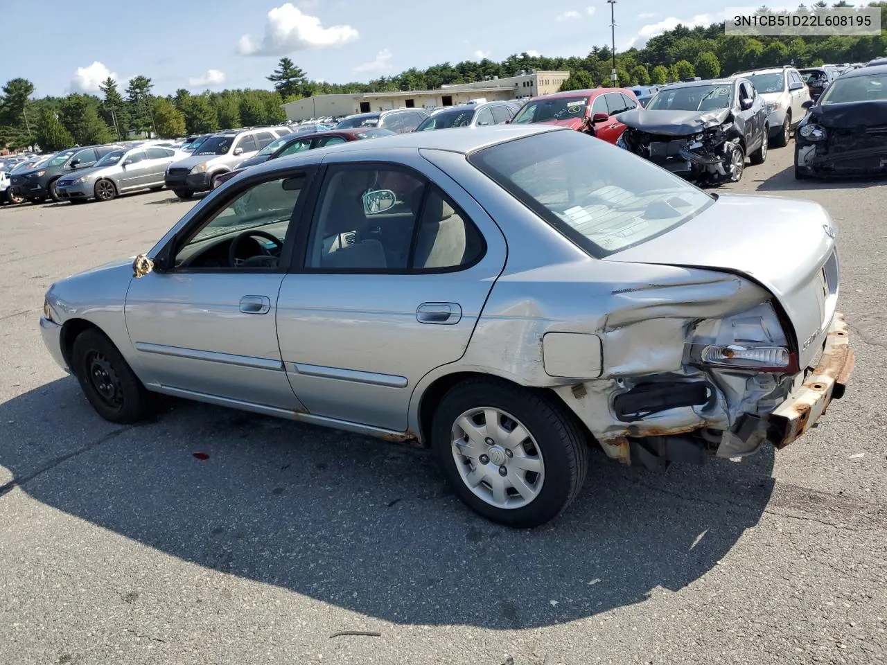 2002 Nissan Sentra Xe VIN: 3N1CB51D22L608195 Lot: 68121734