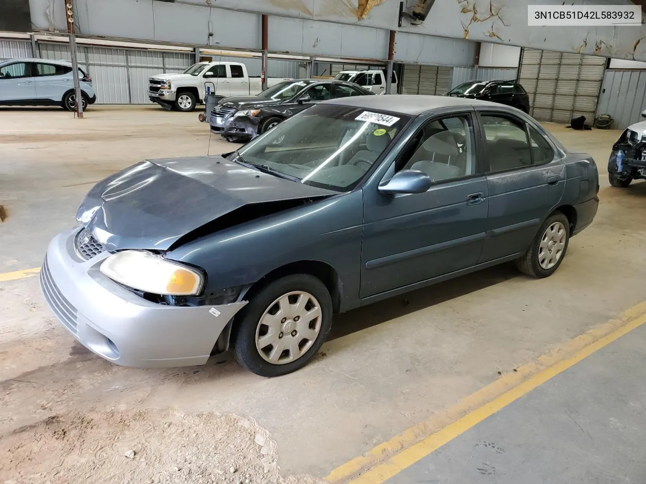 2002 Nissan Sentra Xe VIN: 3N1CB51D42L583932 Lot: 69980544