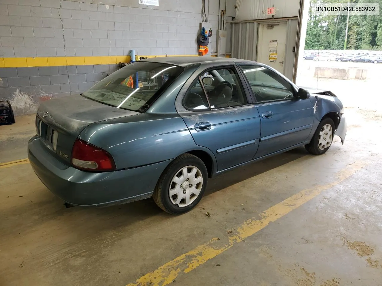 2002 Nissan Sentra Xe VIN: 3N1CB51D42L583932 Lot: 69980544