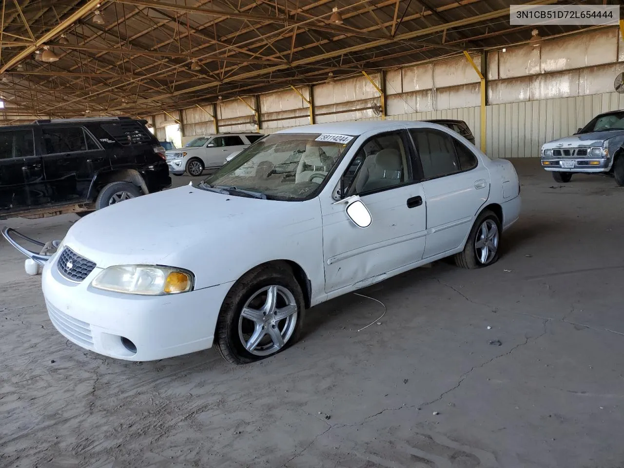 2002 Nissan Sentra Xe VIN: 3N1CB51D72L654444 Lot: 72817554