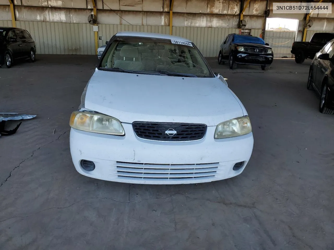 2002 Nissan Sentra Xe VIN: 3N1CB51D72L654444 Lot: 72817554