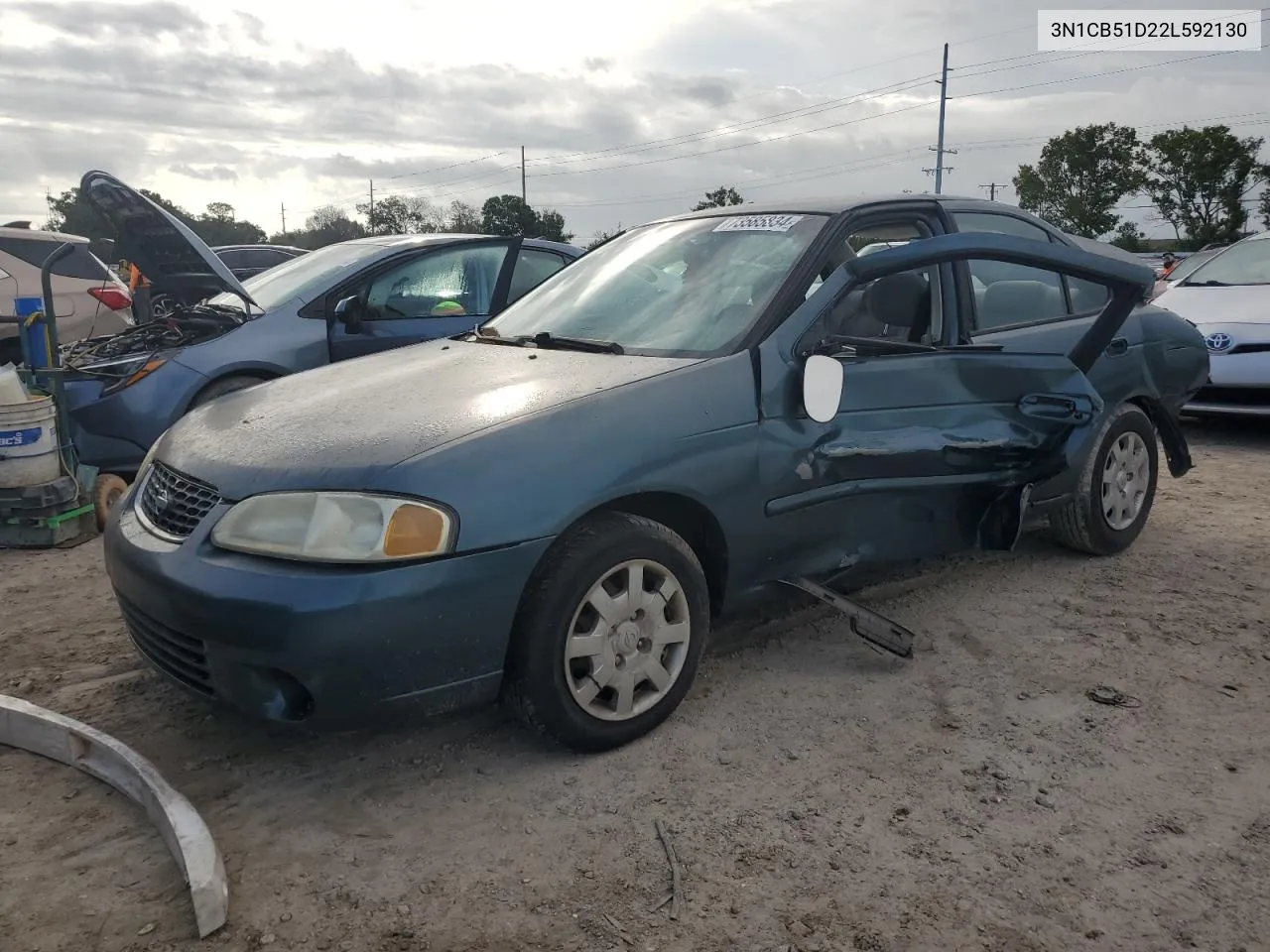 2002 Nissan Sentra Xe VIN: 3N1CB51D22L592130 Lot: 73585834