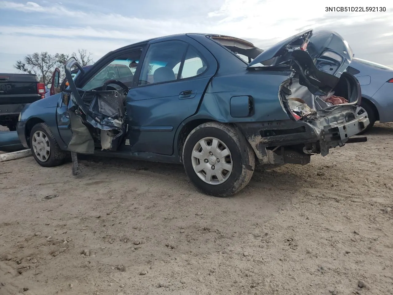 2002 Nissan Sentra Xe VIN: 3N1CB51D22L592130 Lot: 73585834