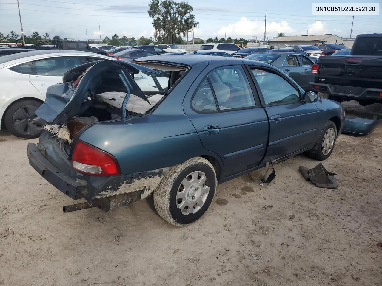 2002 Nissan Sentra Xe VIN: 3N1CB51D22L592130 Lot: 73585834