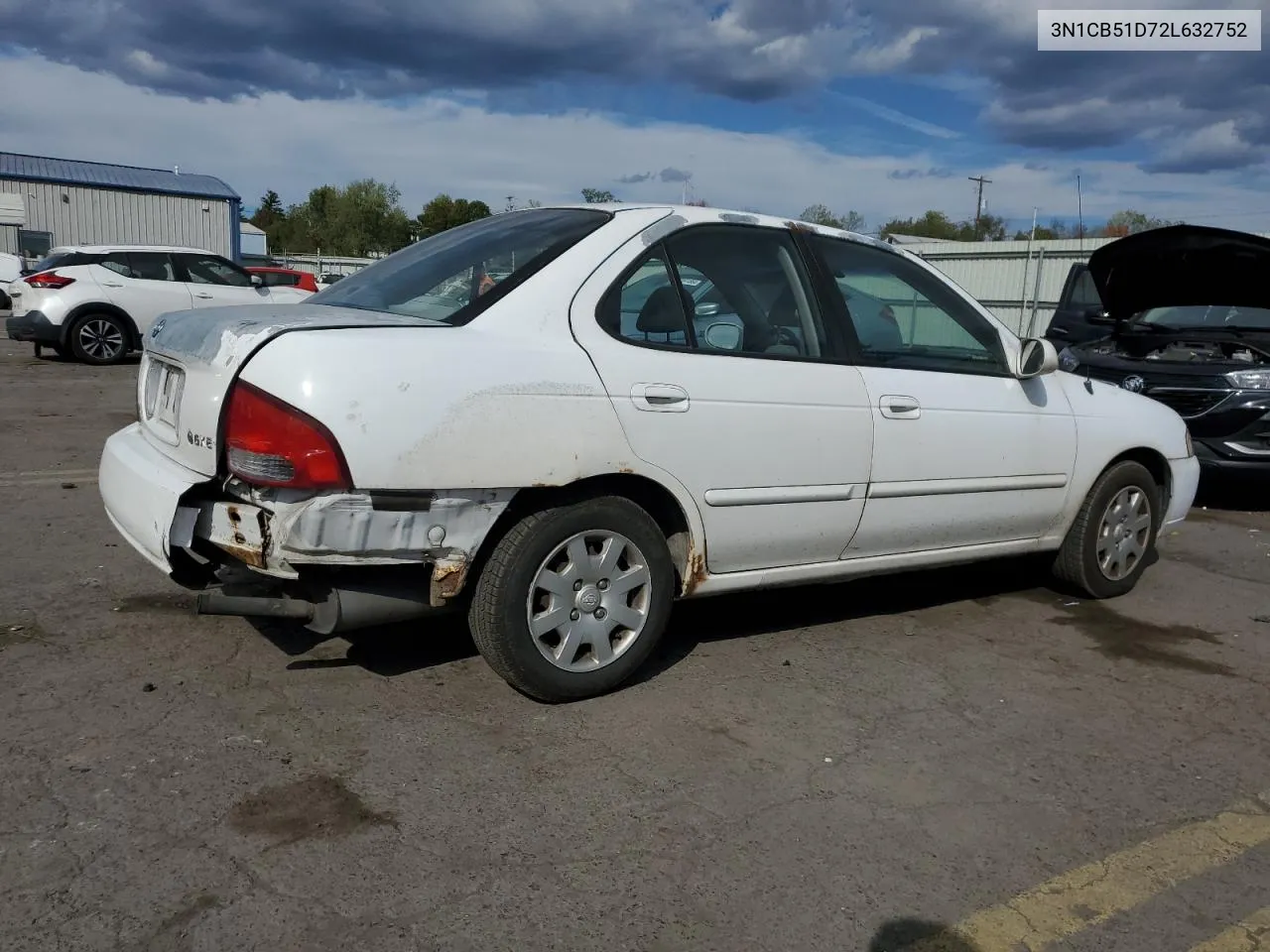 2002 Nissan Sentra Xe VIN: 3N1CB51D72L632752 Lot: 74715364