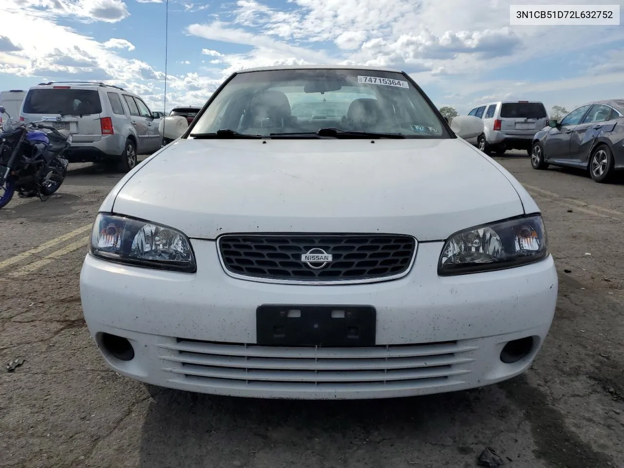 2002 Nissan Sentra Xe VIN: 3N1CB51D72L632752 Lot: 74715364