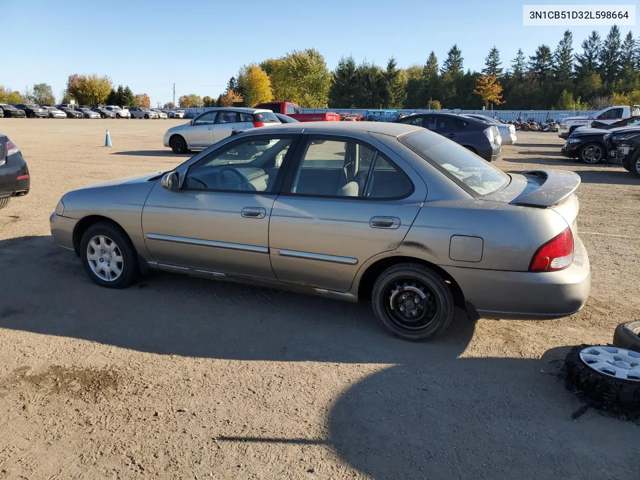 2002 Nissan Sentra Xe VIN: 3N1CB51D32L598664 Lot: 76785454