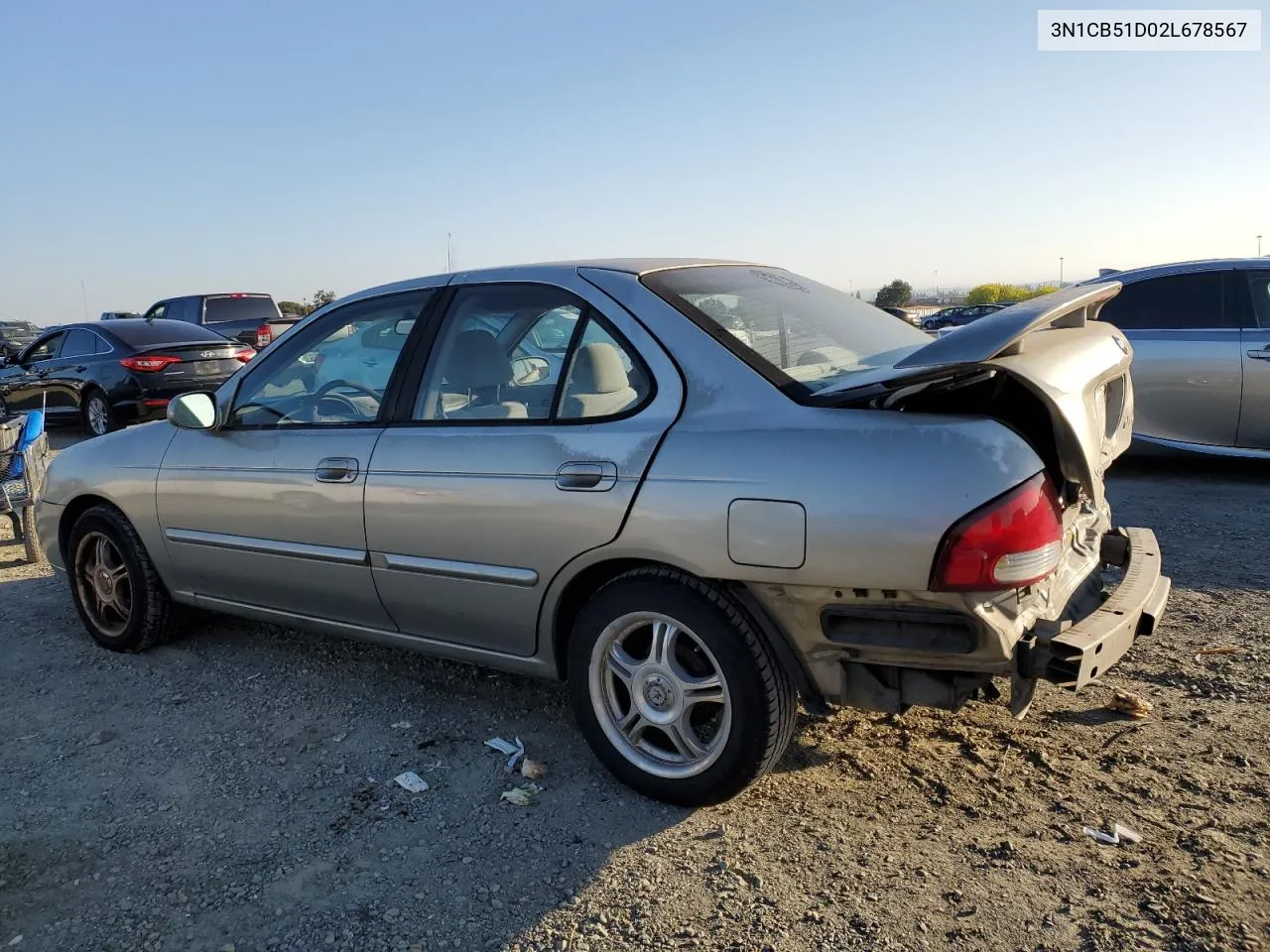 2002 Nissan Sentra Xe VIN: 3N1CB51D02L678567 Lot: 79155384