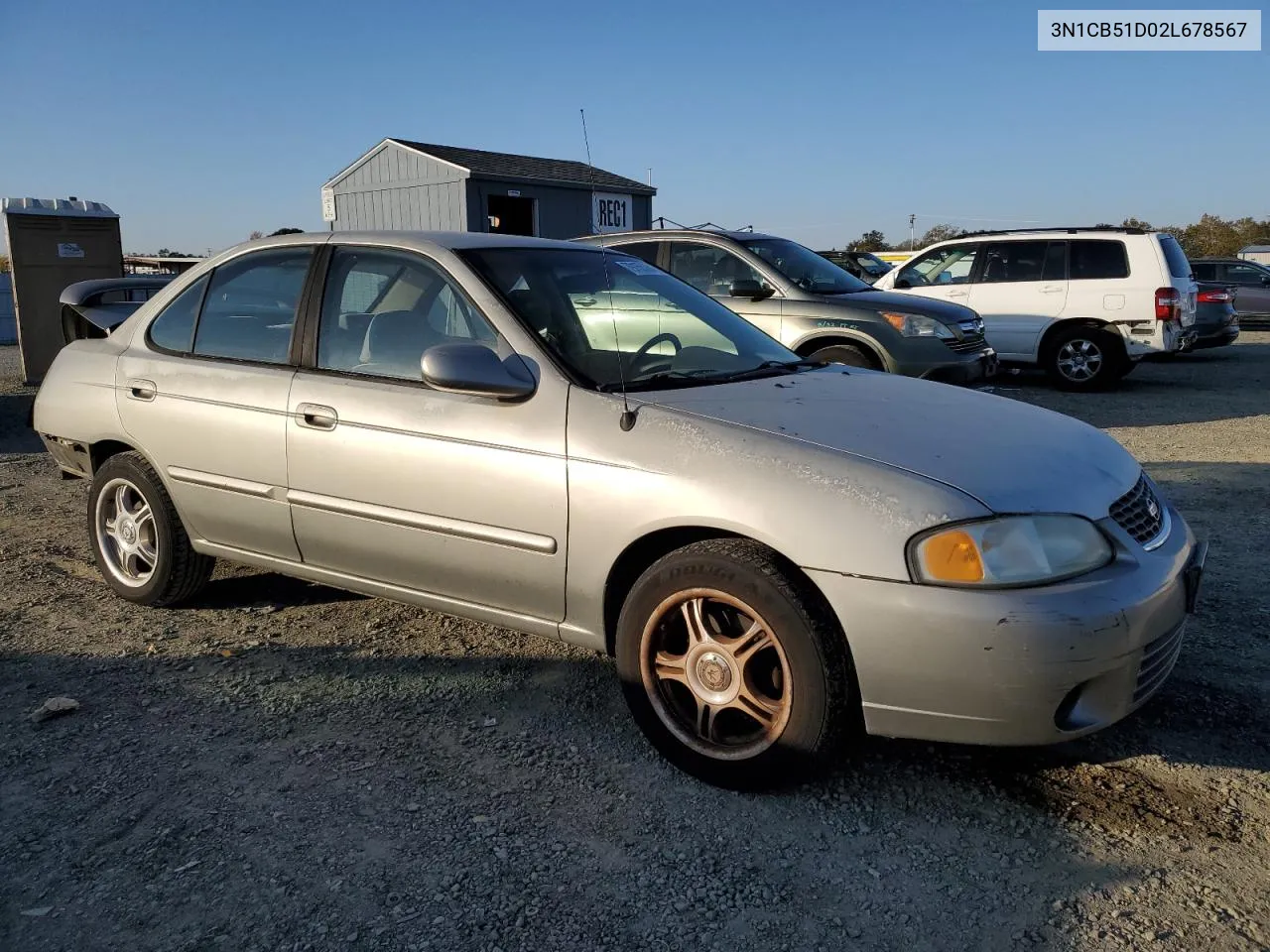 2002 Nissan Sentra Xe VIN: 3N1CB51D02L678567 Lot: 79155384