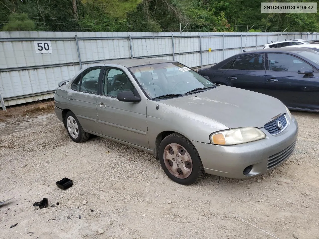 2003 Nissan Sentra Xe VIN: 3N1CB51D13L810642 Lot: 60931674