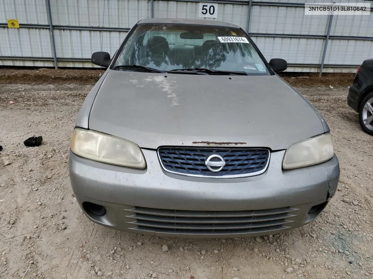 2003 Nissan Sentra Xe VIN: 3N1CB51D13L810642 Lot: 60931674