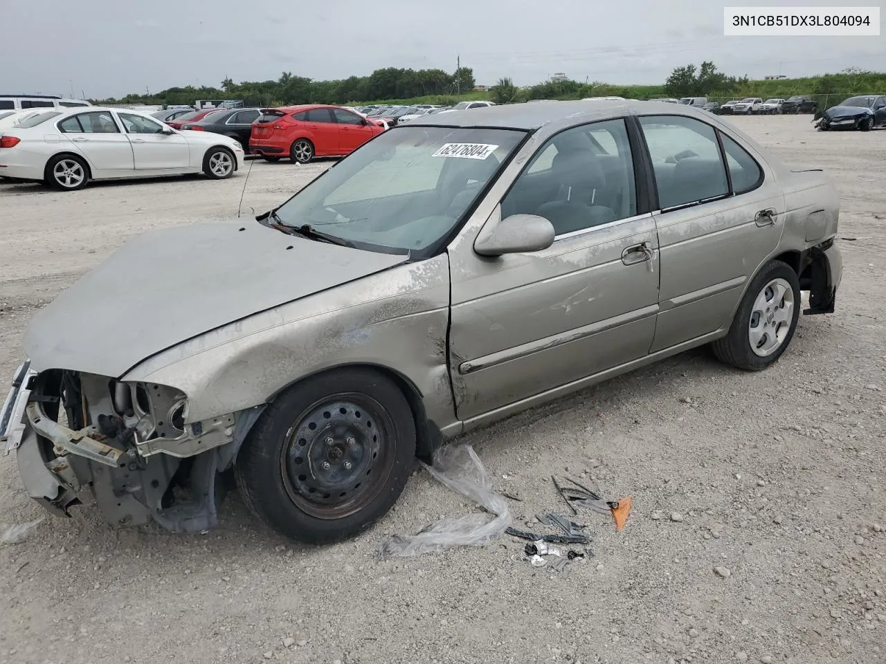 2003 Nissan Sentra Xe VIN: 3N1CB51DX3L804094 Lot: 62476804